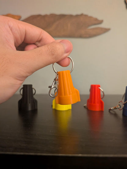 Winged Wire Connector Keychain