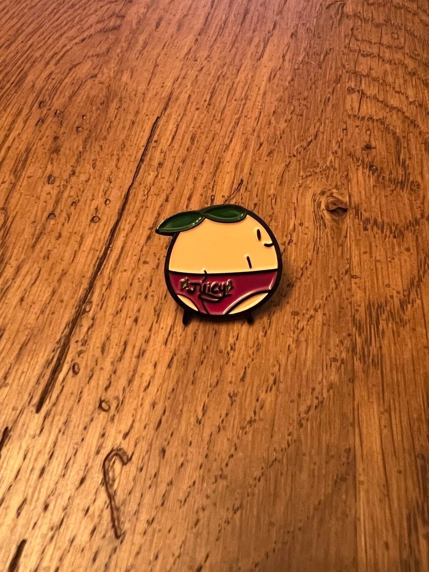 Peachy Buns Juicy Enamel Pin